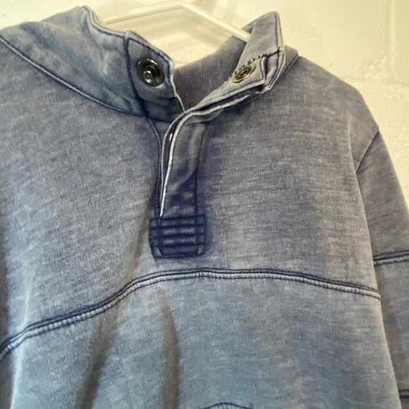 SVRN Code Navy Distressed Washed 1/4 Snap Pullover - Picture 2 of 10